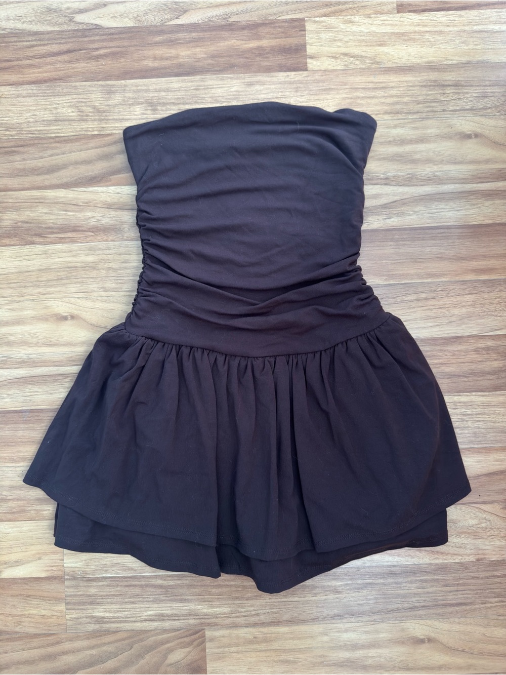 Garage Flirty Hem Tube Romper Dress